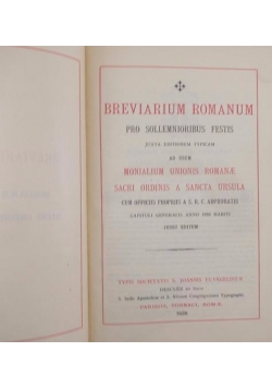 Breviarium Romanum ,1928