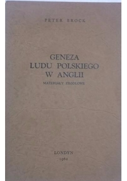 Geneza ludu polskiego w Anglii