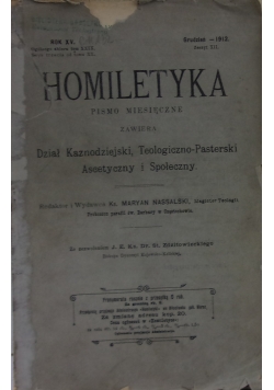 Homiletyka pismo miesięczne, 1912 r.
