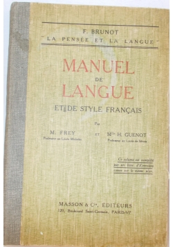 Manuel de langue, 1926 r.