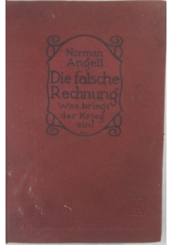 Die falsche Rechnung, 1920 r.