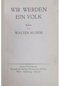 Wir werden ein volk, 1929r.