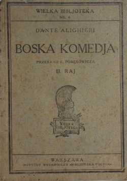 Boska Komedja, 1925 r.