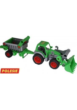 Farmer-technik traktor-ładowarka z naczepą