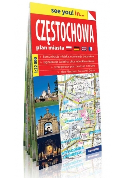Częstochowa see you! in papierowy plan miasta 1:22 000