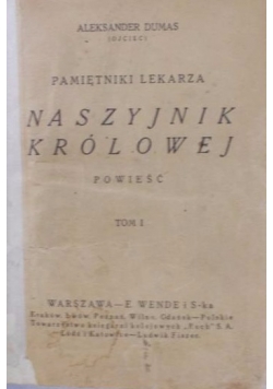 Naszyjnik królowej Tom I , 1926 r
