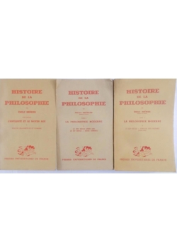 Histoire de la Philosophie, Zestaw 3 książek