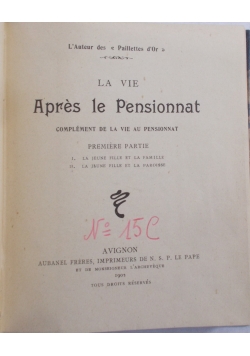 La vie apres le Pensionnat,1902r.