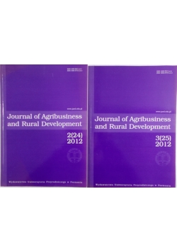 Journal of Agribusiness and Rural Development 2 i 3