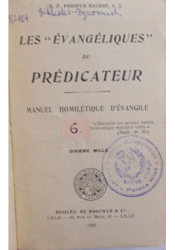 Predicateur, 1923r.