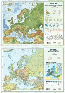 Podkładka na biurko A2 Europa ukształtowanie powierzchni/polityczna dwustronna