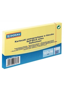 Karteczki samoprzylepne w bloczku jasnożółty