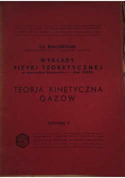 Wykłady fizyki teoretycznej, 1935 r.