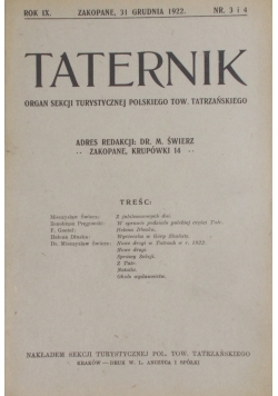Taternik - Grudzień 1922r.