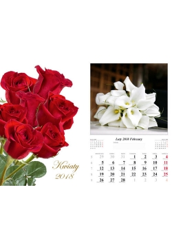 Kalendarz 2018 wieloplanszowy Kwiaty