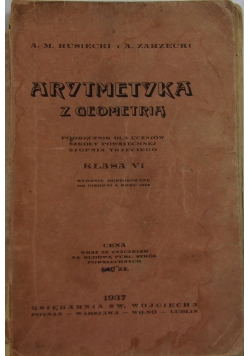 Arytmetyka z geometrią, 1937 r.