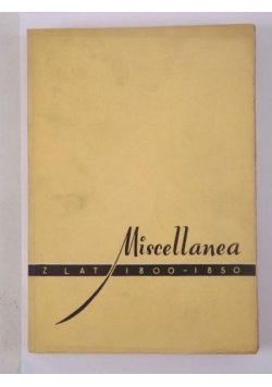Miscellanea z lat 1800-1850