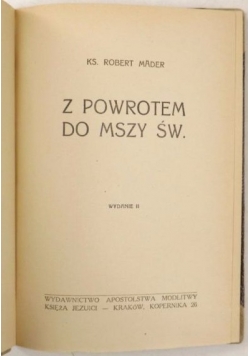 Z Powrotem do Mszy Św. 1948 r.