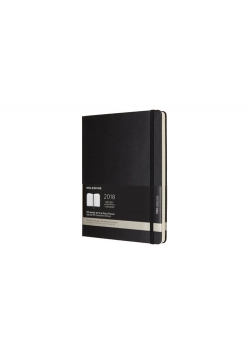 Kalendarz 2018 Moleskine PRO wertikalny czarny