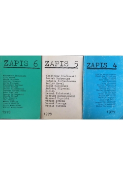 Zapis 4,5,6 - zestaw 3 książek
