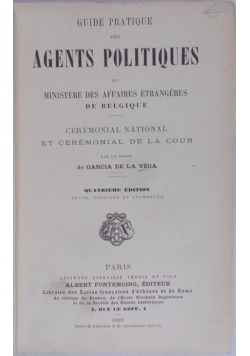 Guide Pratique Des Agents Politiques, 1899 r.