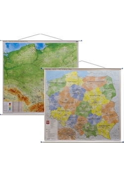 Polska mapa ścienna dwustronna fizyczno-administracyjna 1:500 000
