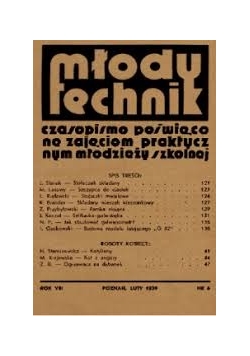 Młody technik czasopismo poświęcone zajęciom praktycznym młodzieży szkolnej, 1939 r.