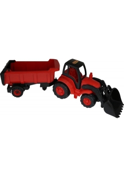 Traktor Mistrz z łyżką i naczepą