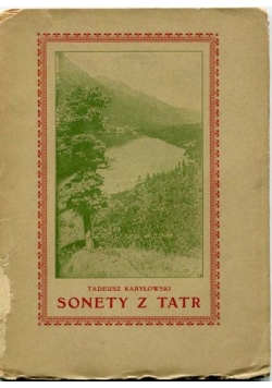 Sonety z Tatr, 1920 r.