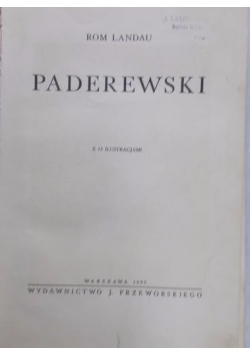 Paderewski , 1935 r.
