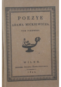 Poezje Tom I, reprint 1822 r.