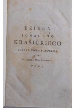Dzieła poetyckie Ignacego Krasickiego, 1803 r.