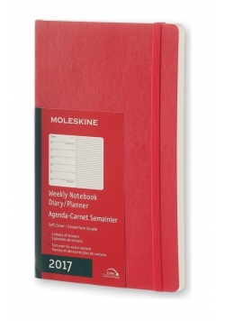 Kalendarz Moleskine 12M 2017 Tydzień+Notatki L