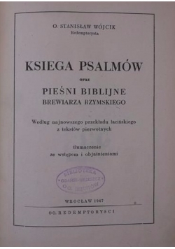 Księga Psalmów, 1947r.