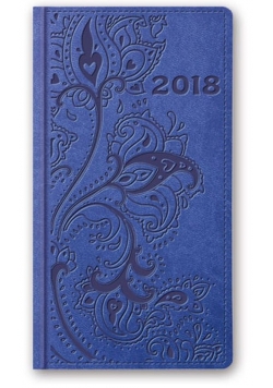 Kalendarz 2018 A6 11TB zgaszony niebieski