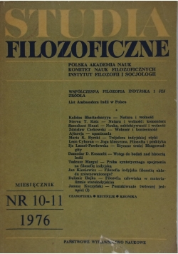 Studia filozoficzne, nr 10-11 1976r.
