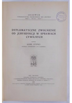 Dyplomatyczne zwolnienie od jurysdykcji w sprawach cywilnych, 1938 r.