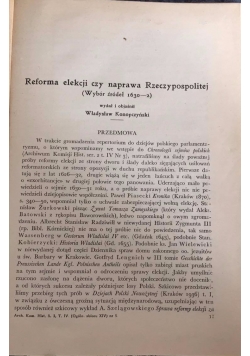 Reforma elekcji czy naprawa Rzeczypospolitej, 1949 r.