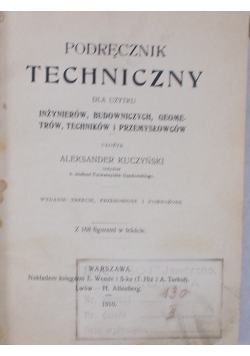 Podręcznik techniczny, 1910