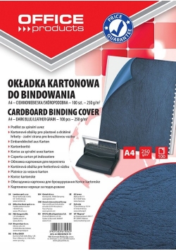 Okładki do bindowania Office Products A4 skóropodobna 100 sztuk ciemnoniebieska