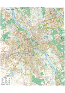 Warszawa mapa ścienna laminowana