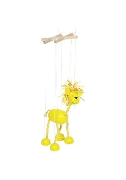 Drewniana marionetka postać Lew
