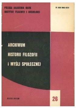 Archiwum historii filozofii i myśli społecznej