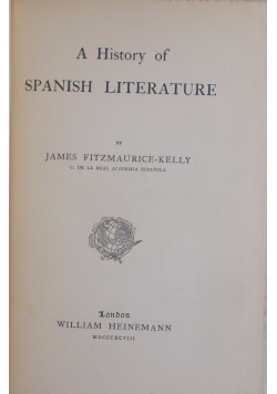 A history of Spanish literature, 1898 r.