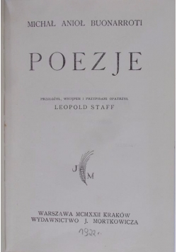 Pisma Poezje , 1922 r.