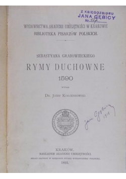 Rymy duchowne, 1893 r.