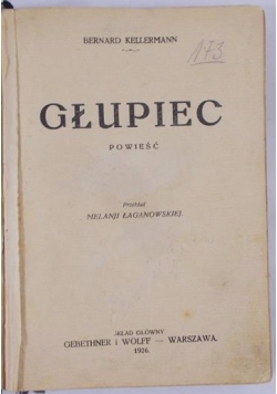 Głupiec, 1926 r.