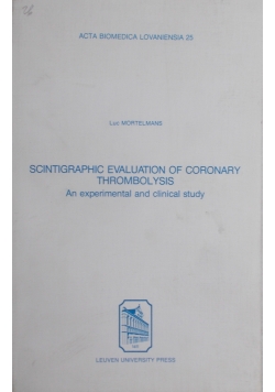 Scintigraphic Evaluation of Coronary Thrombolysis