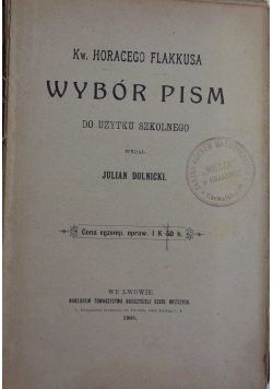 Wybór pism, 1908 r.