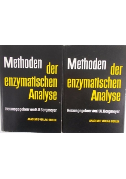 Methoden der enzymatischen Analyse band II i III